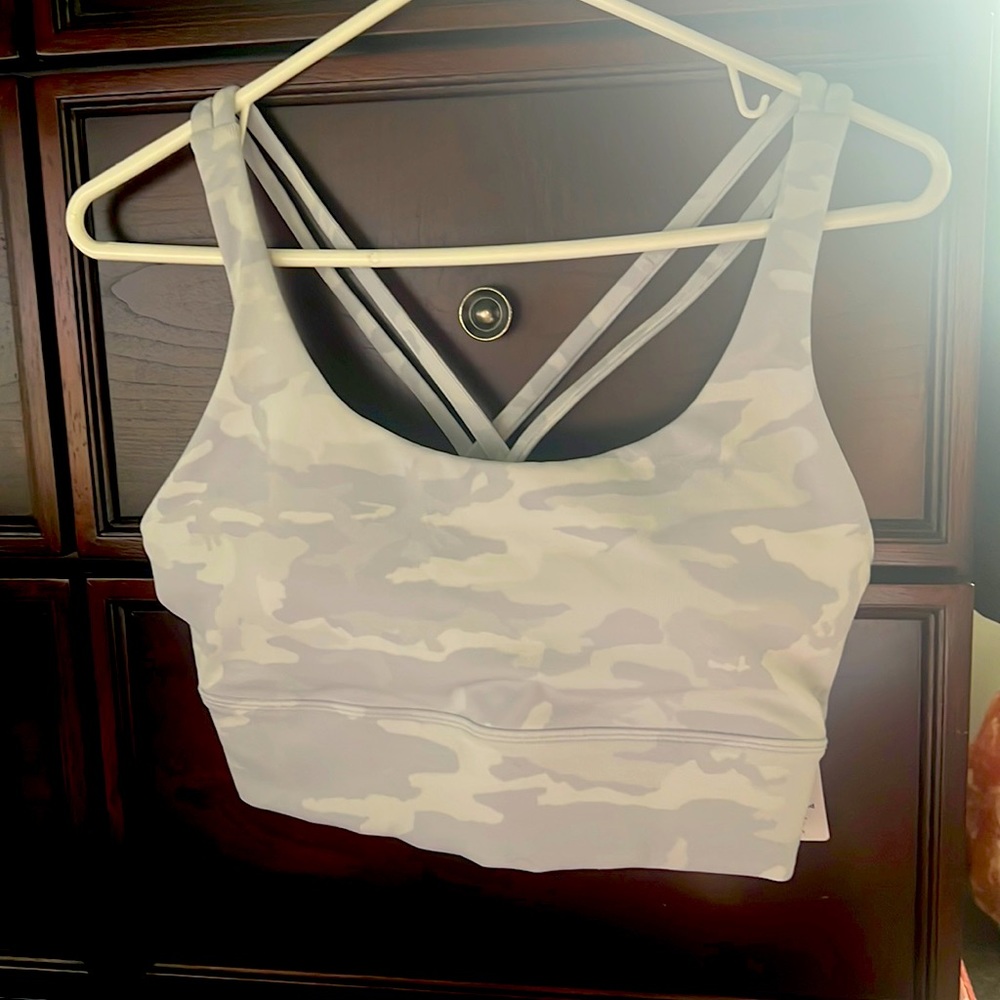 Lululemon Energy Bra Long Line Rib Sports Bra size 12